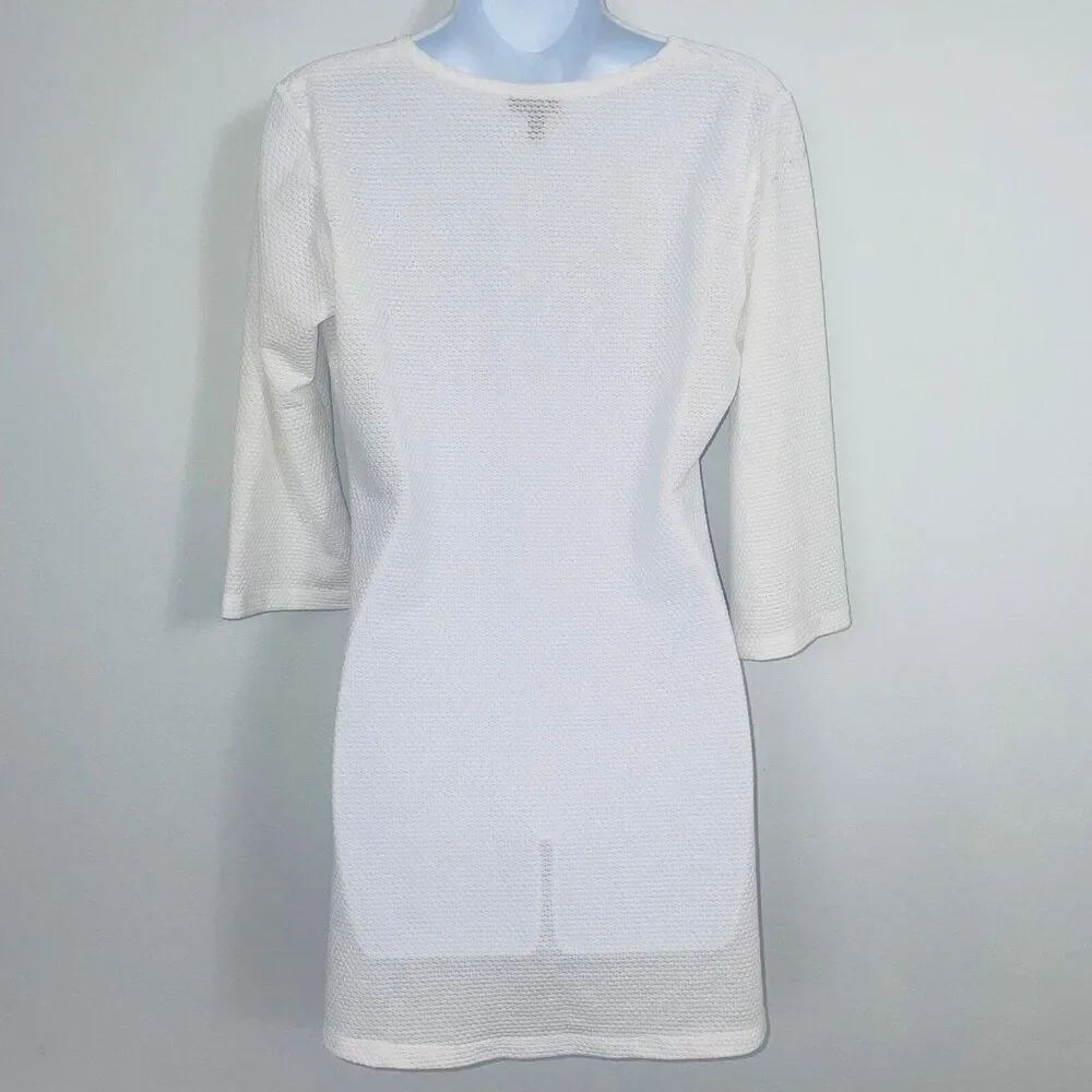 J Valdi Womens S Cover Up White Swim Dress Beach Casual Summer